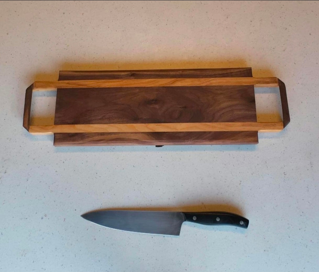 The Long Haul — Handcrafted Walnut Serving Board with Cutout Handle