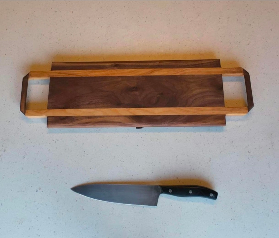 The Long Haul — Handcrafted Walnut Serving Board with Cutout Handle